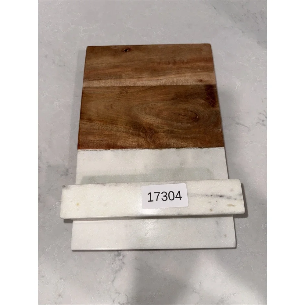 World Market Marble Wood Inlay Cookbook  Holder Made In India